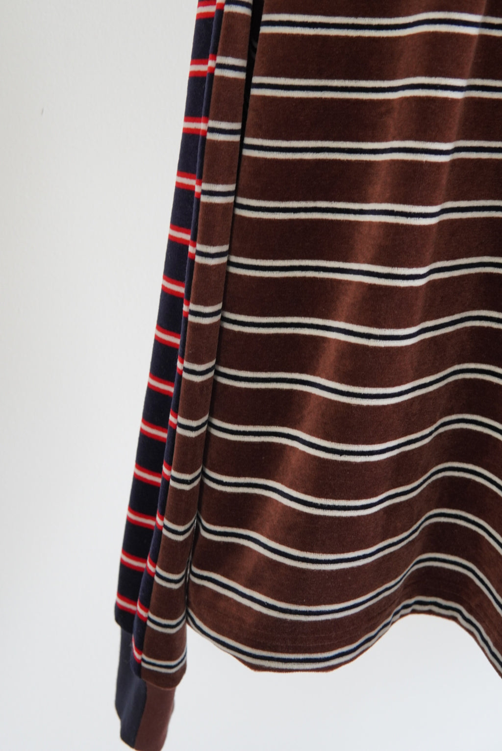 【INSCRIRE】Velvet Border 2Way Polo Shirt