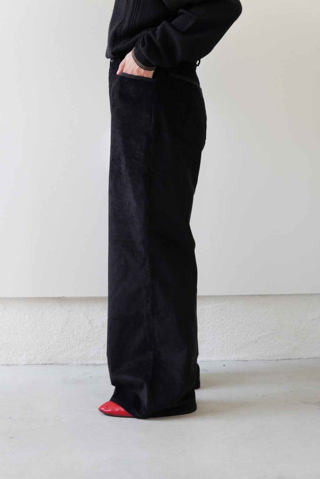 【m’s braque】GATHERED WAIST WIDE PANTS CORDUROY