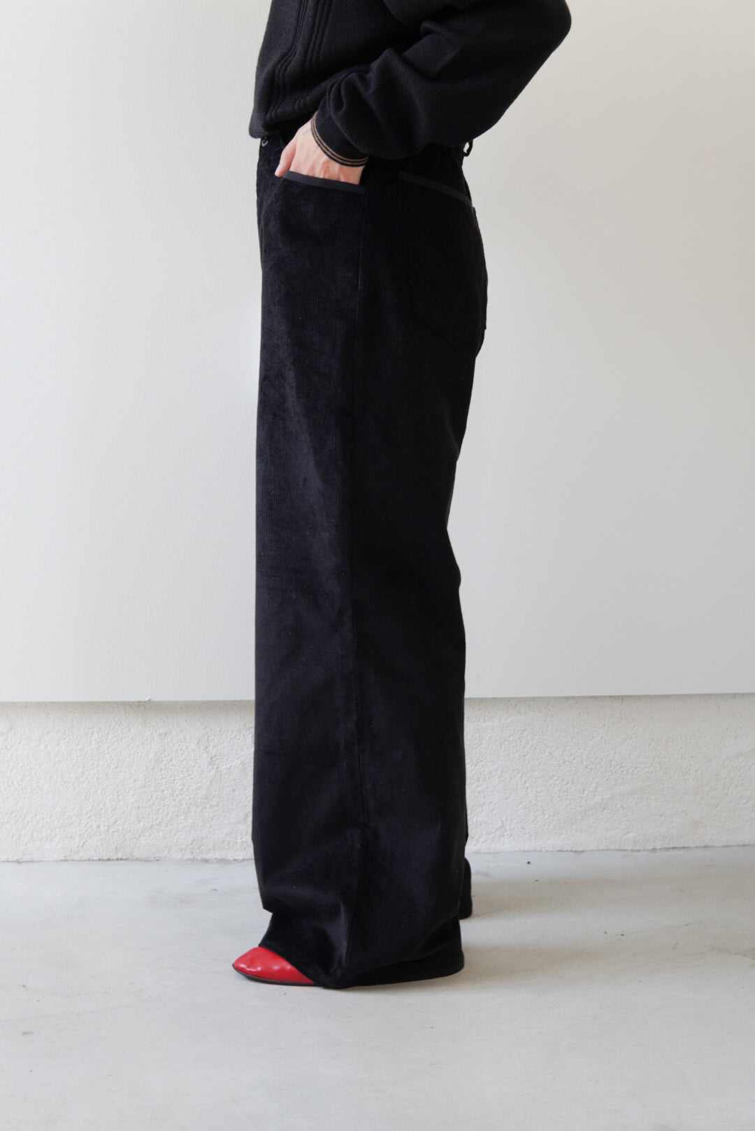 【m’s braque】GATHERED WAIST WIDE PANTS CORDUROY