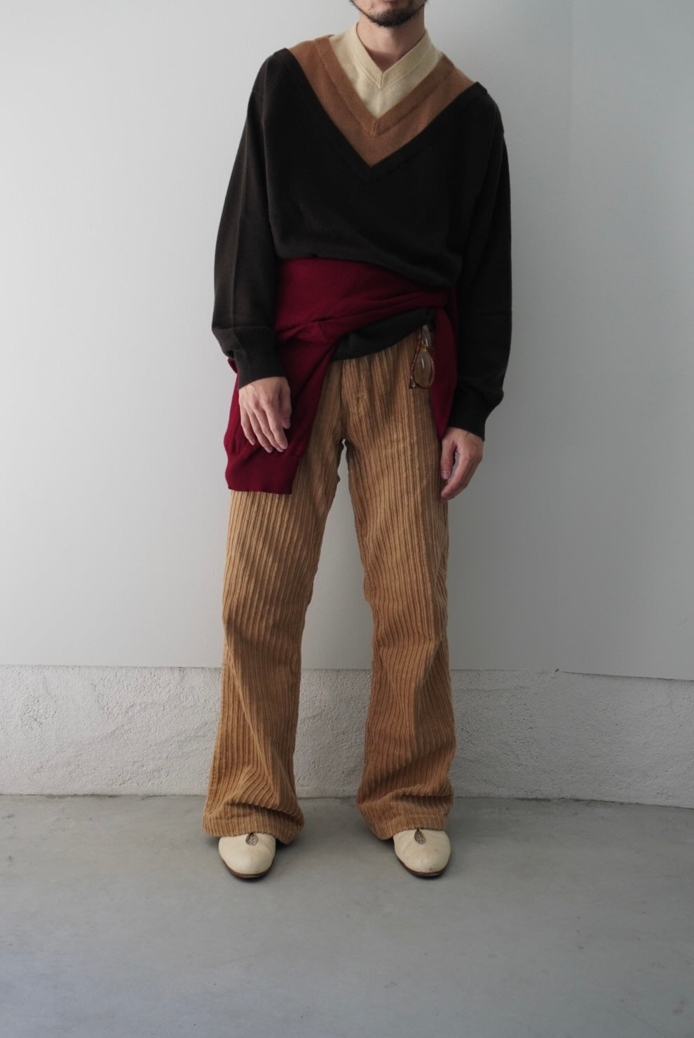 【INSCRIRE】Layered V-Neck Sweater