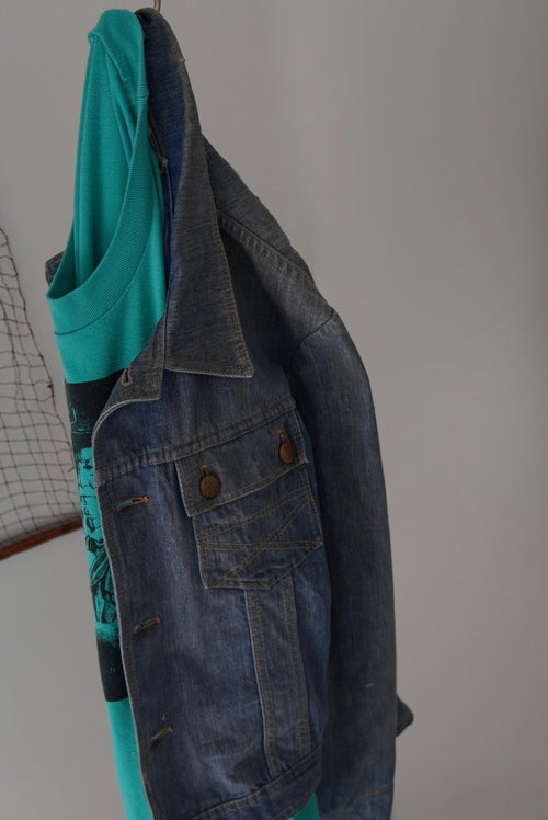 Faded Denim Short Jacket