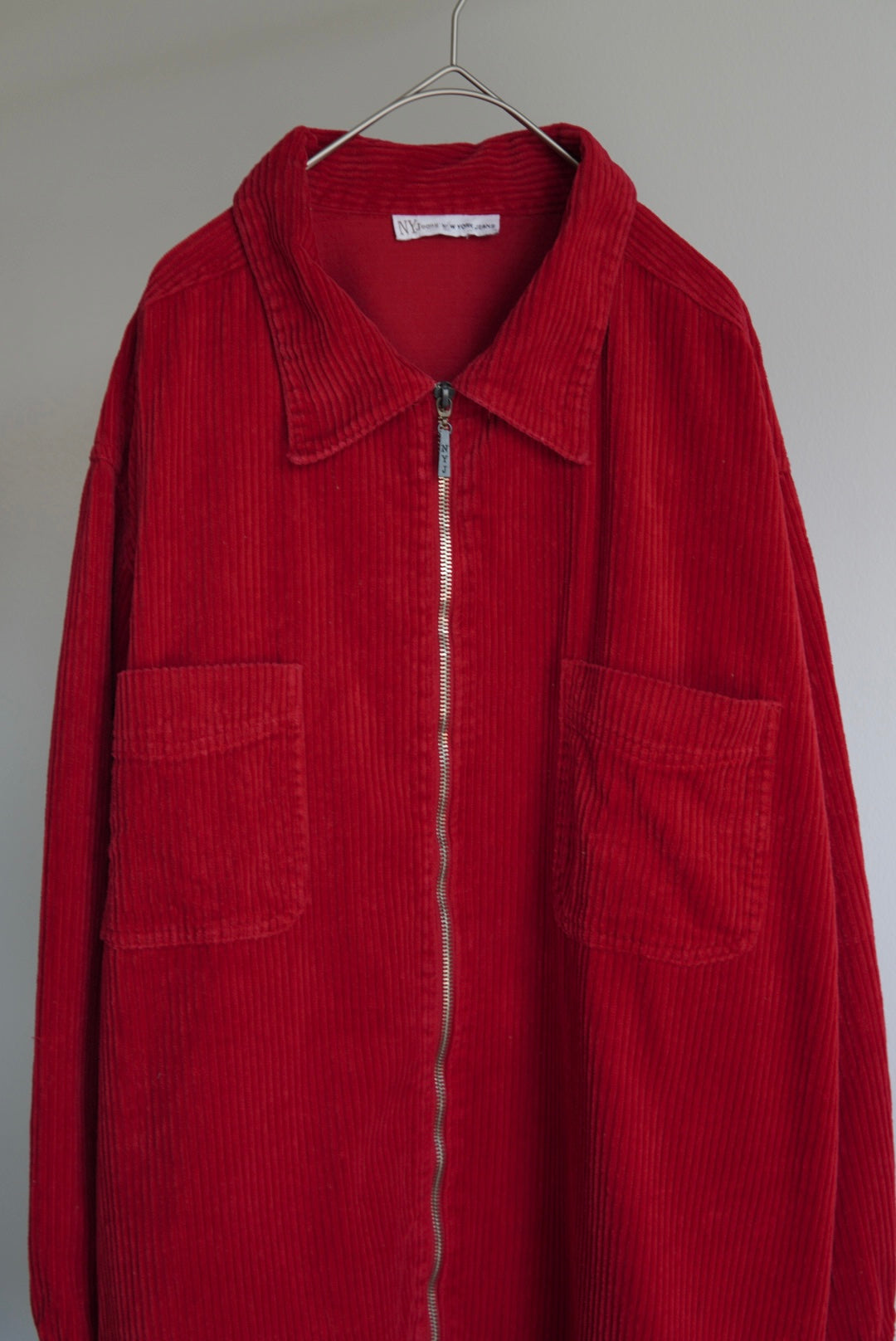 wide wale corduroy zip-up jacket