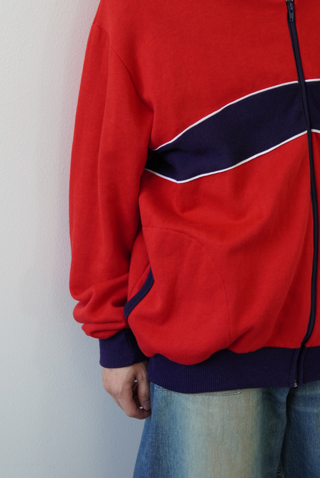 Color Block Zip-Up Sweat