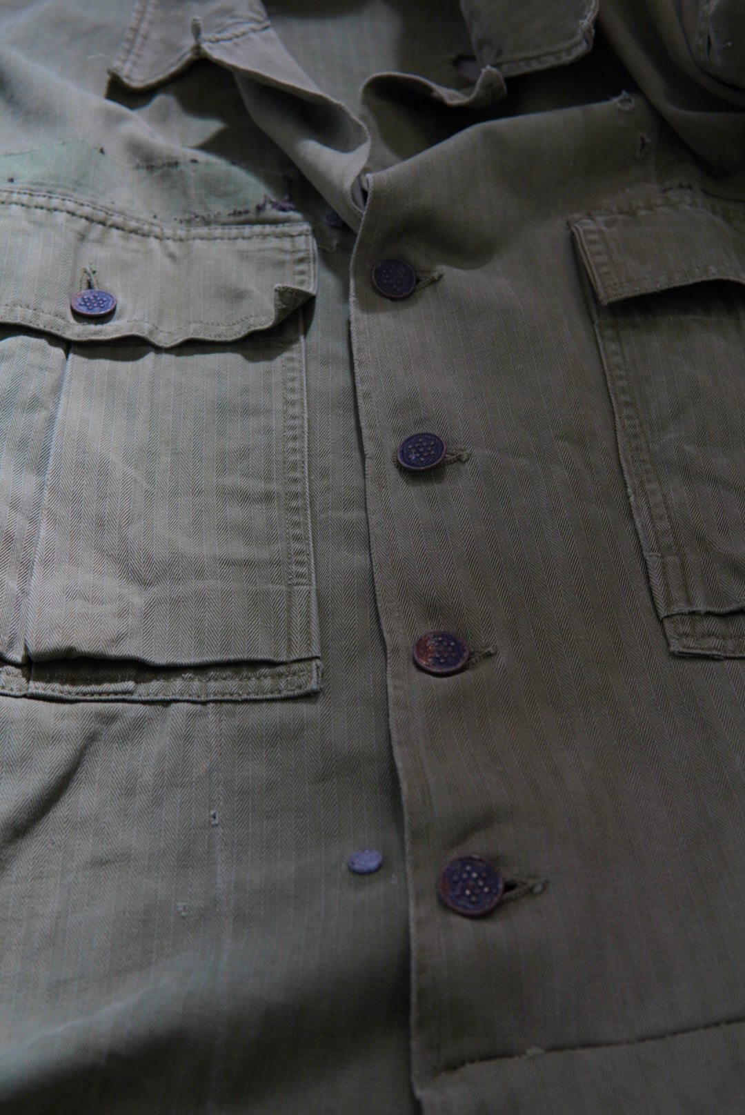 40s Distressed US.Army M-43 HBT Jacket