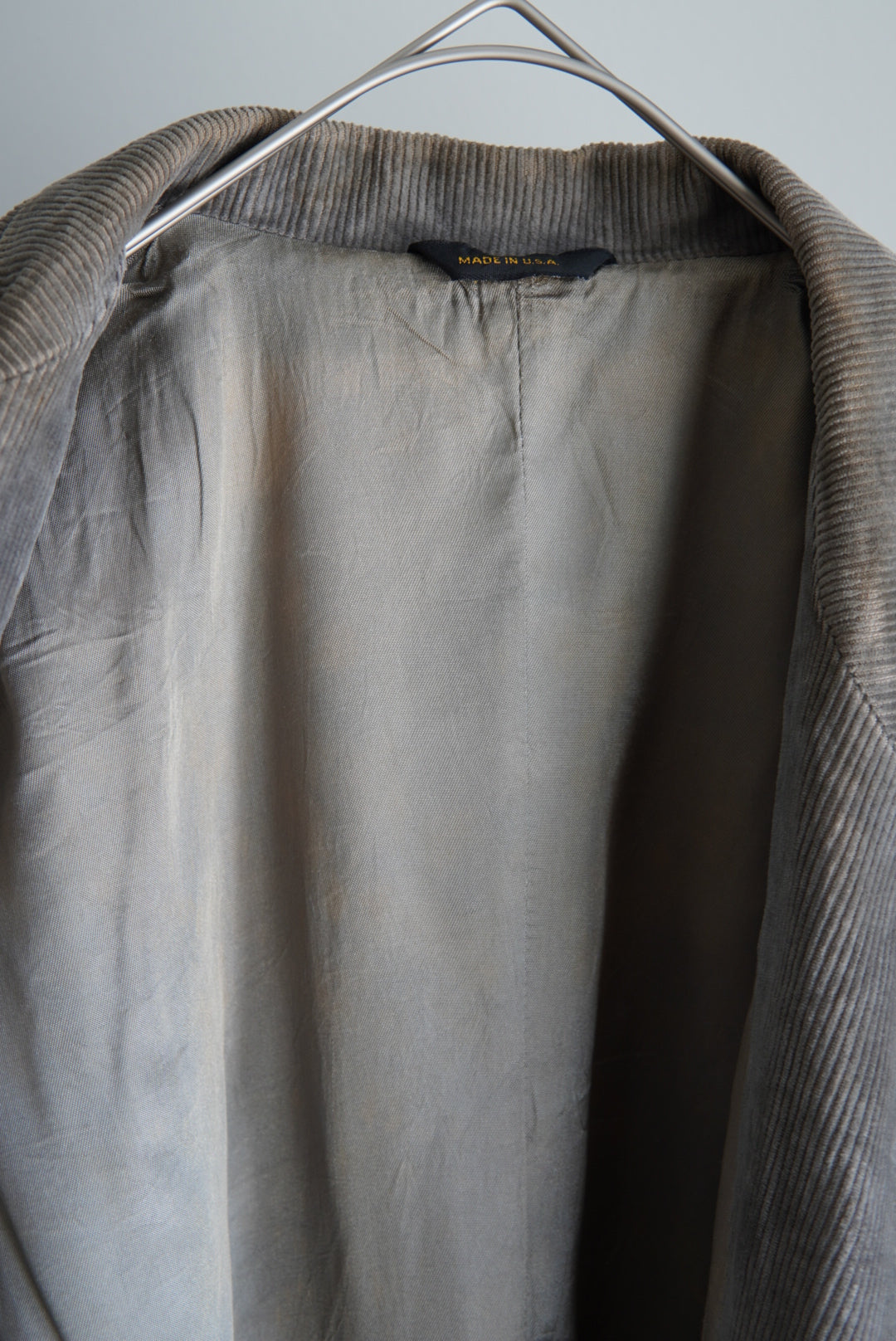 Faded Corduroy Leather-Yoke Western Jacket