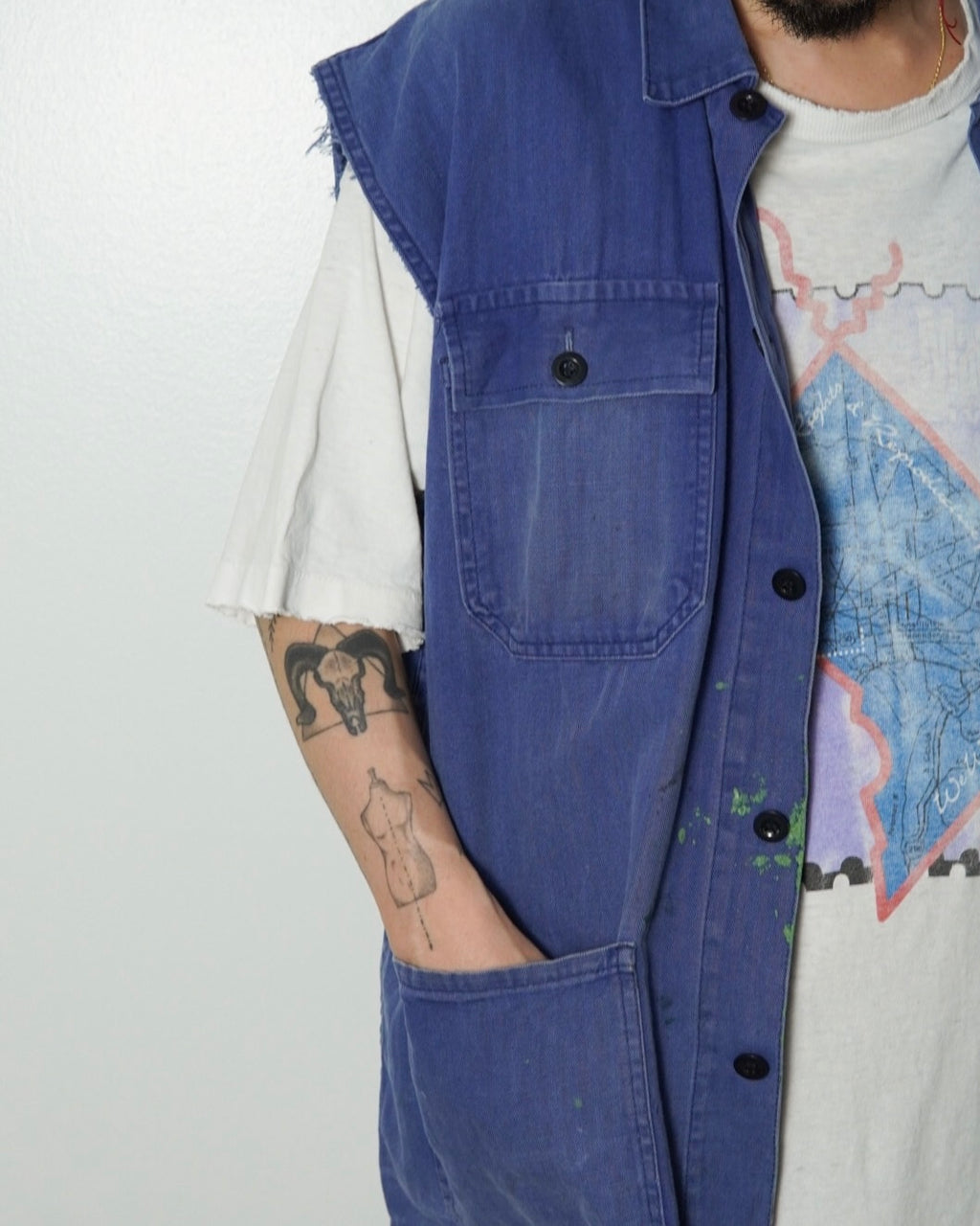 euro fade cutoff vest