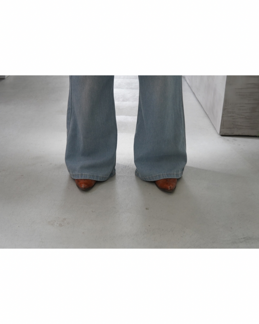 Unknown Light Wash Wide Flare Denim