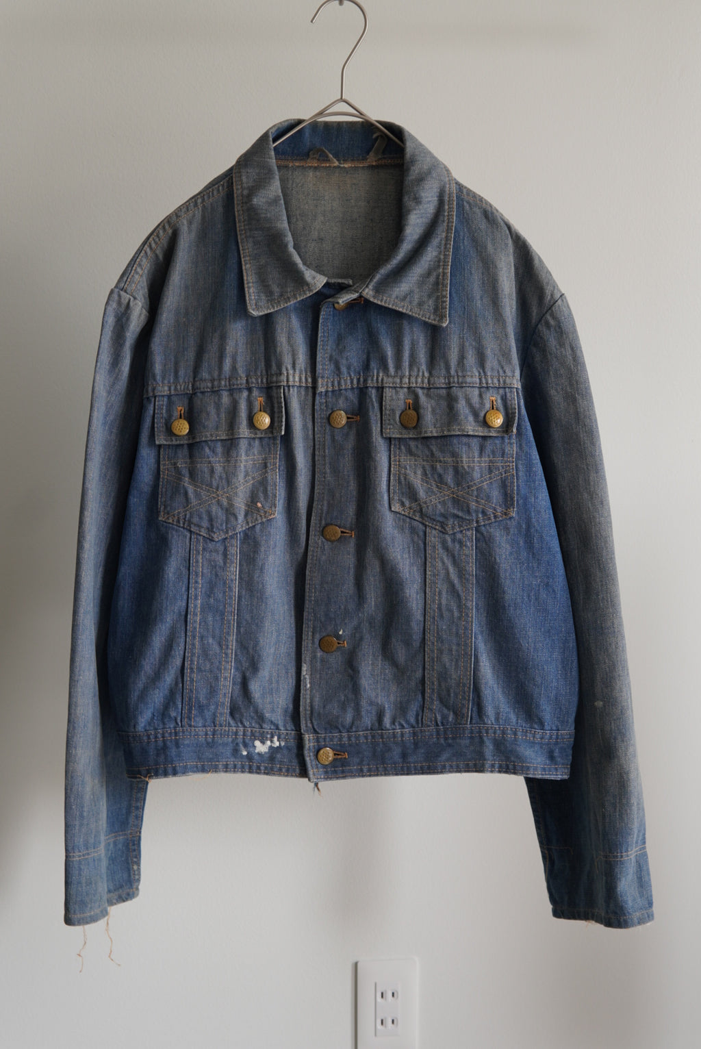 Faded Denim Short Jacket