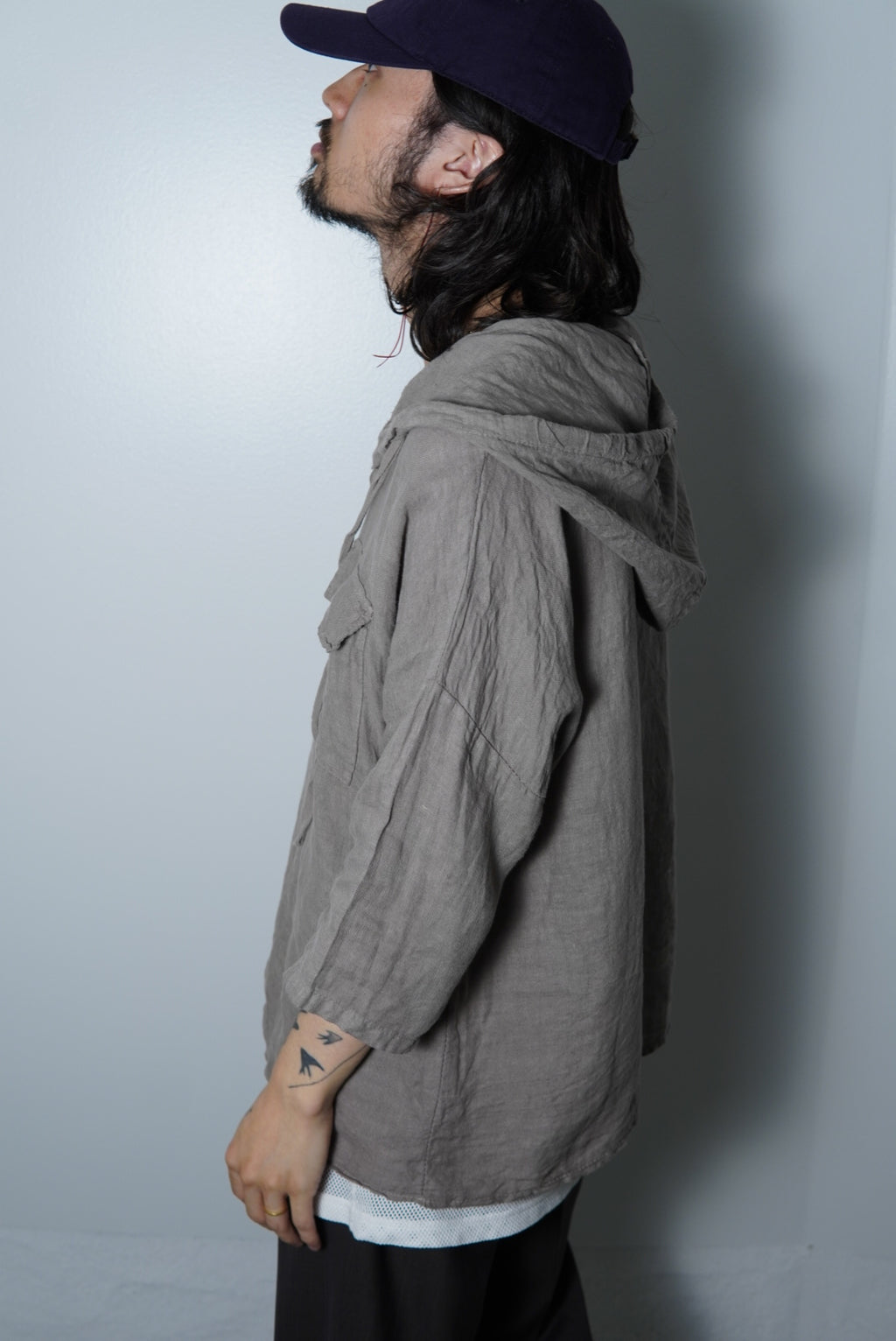 linen hooded shirts