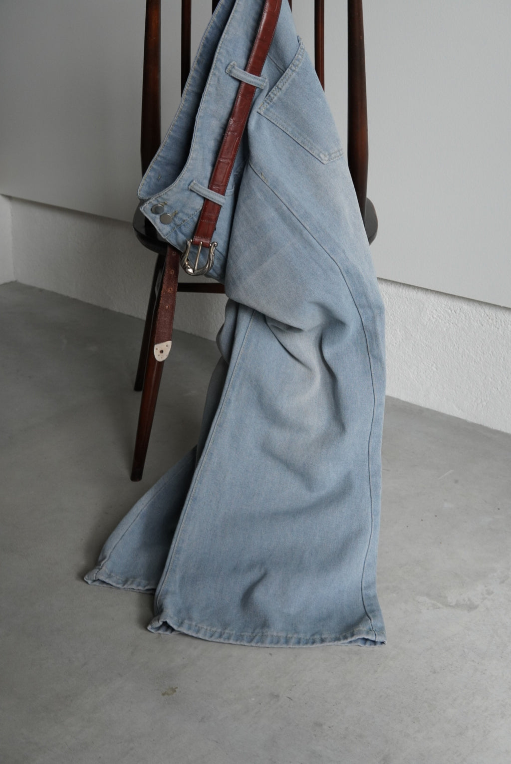 Unknown Light Wash Wide Flare Denim