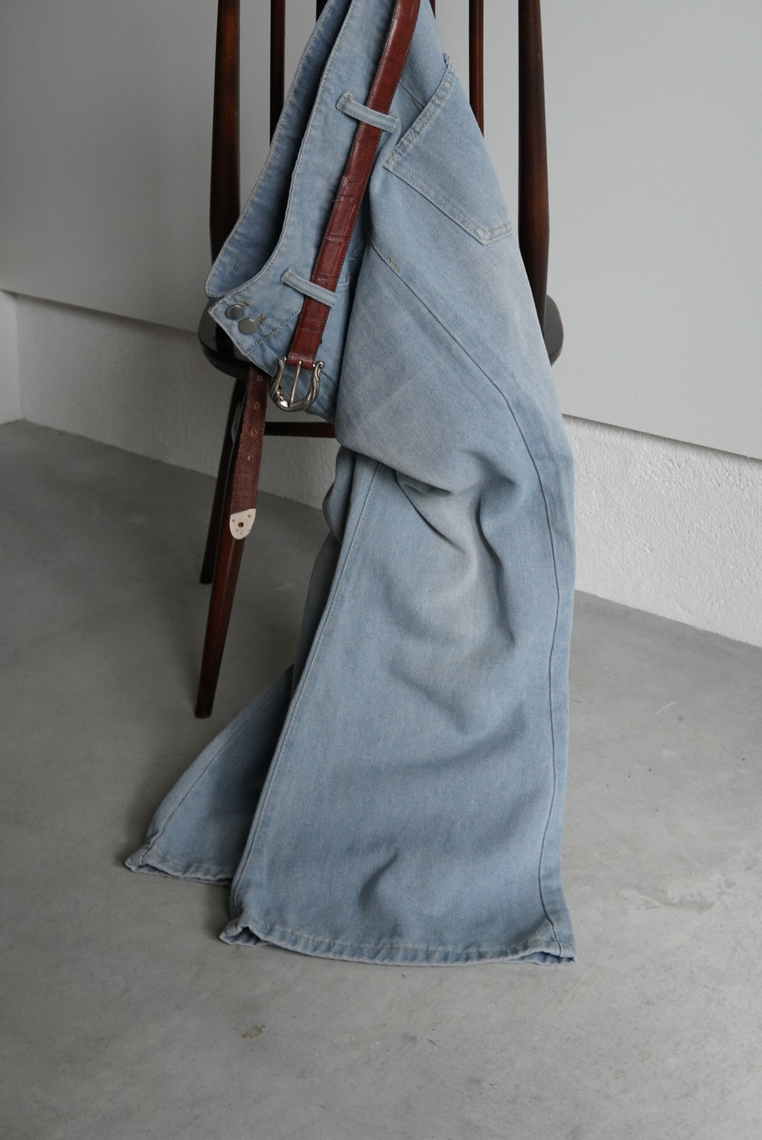 Unknown Light Wash Wide Flare Denim