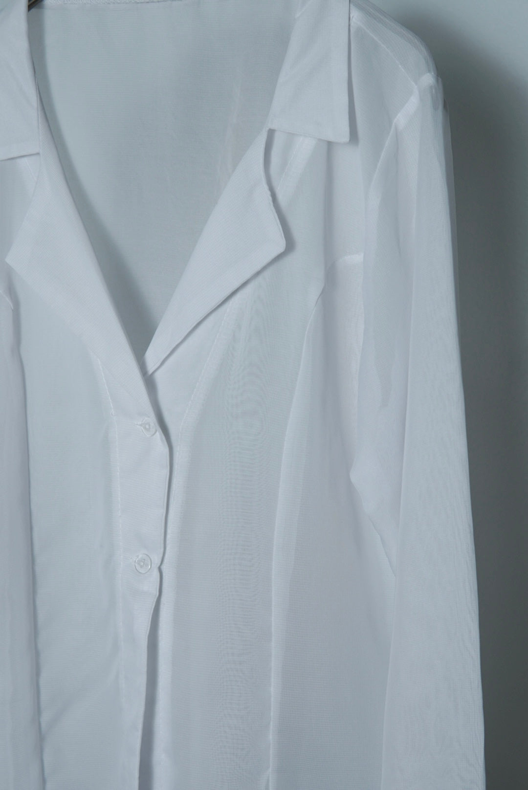 sheer lapel shirts