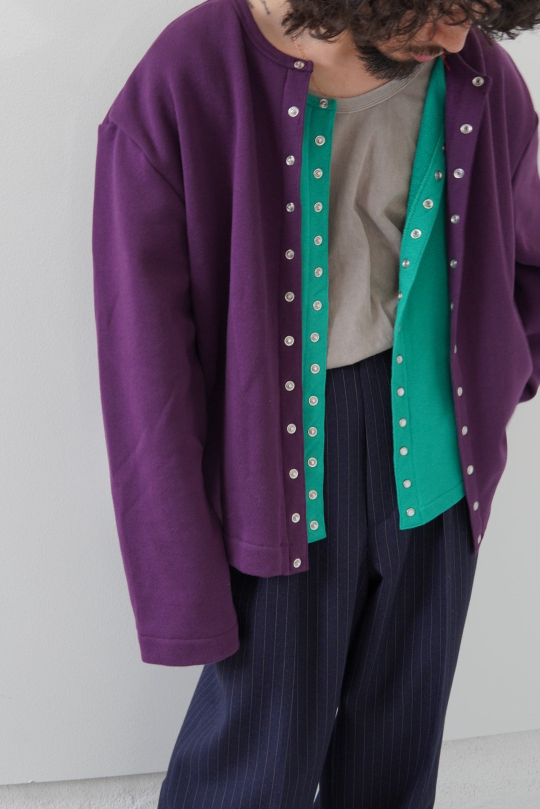 CCGA11UNI-A SNAP BUTTON CARDIGAN