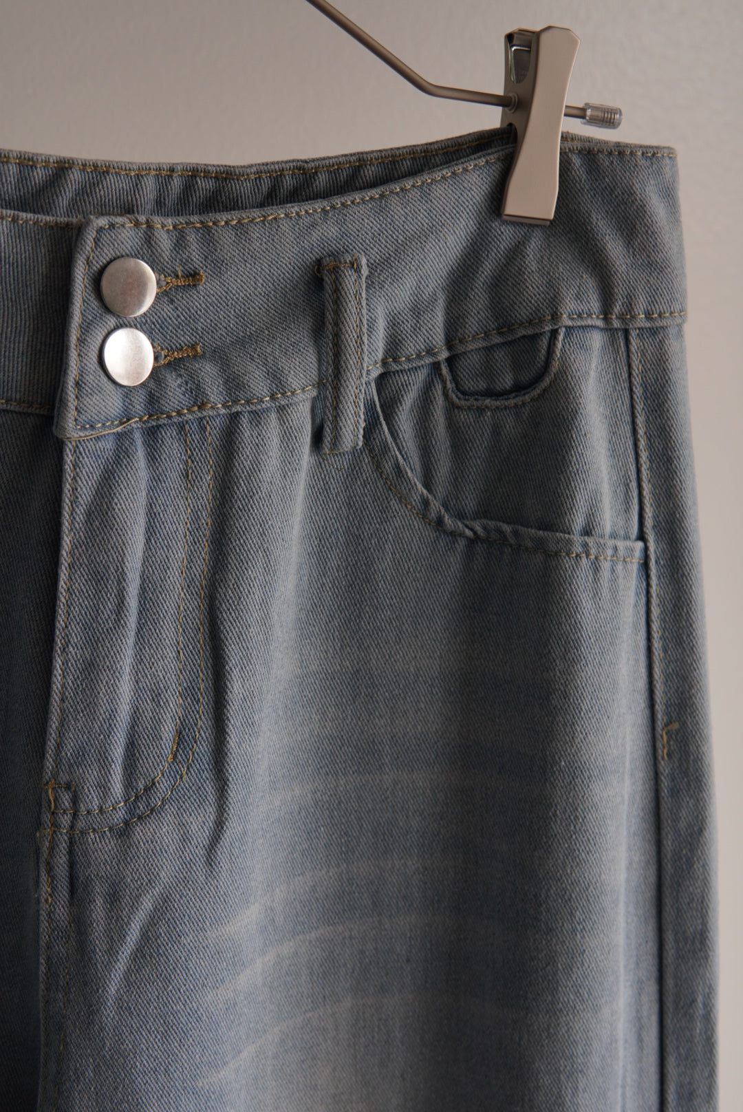 Unknown Light Wash Wide Flare Denim