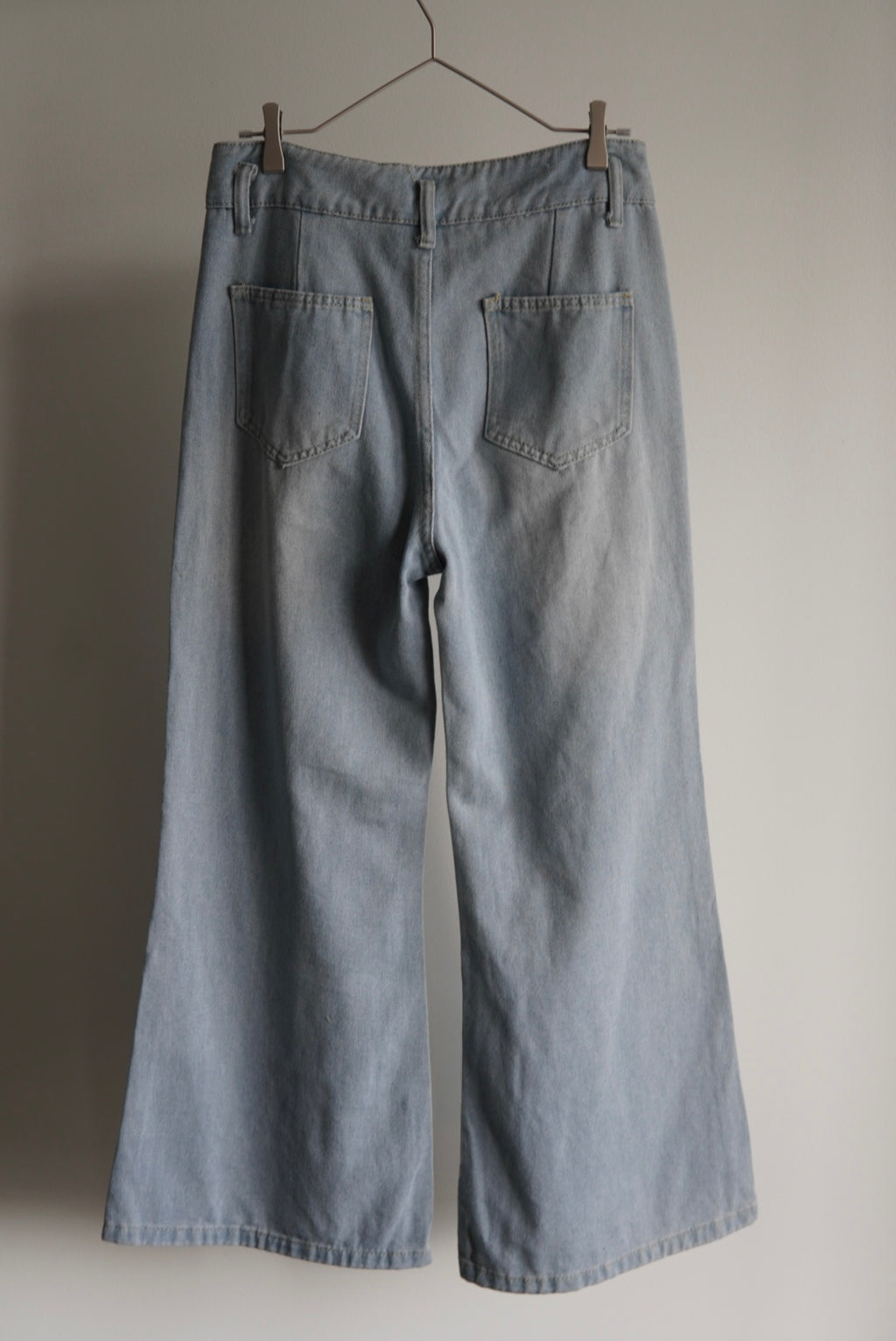Unknown Light Wash Wide Flare Denim