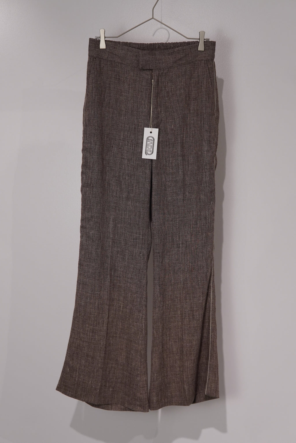 【SADE】Silk-Linen Flare Pants
