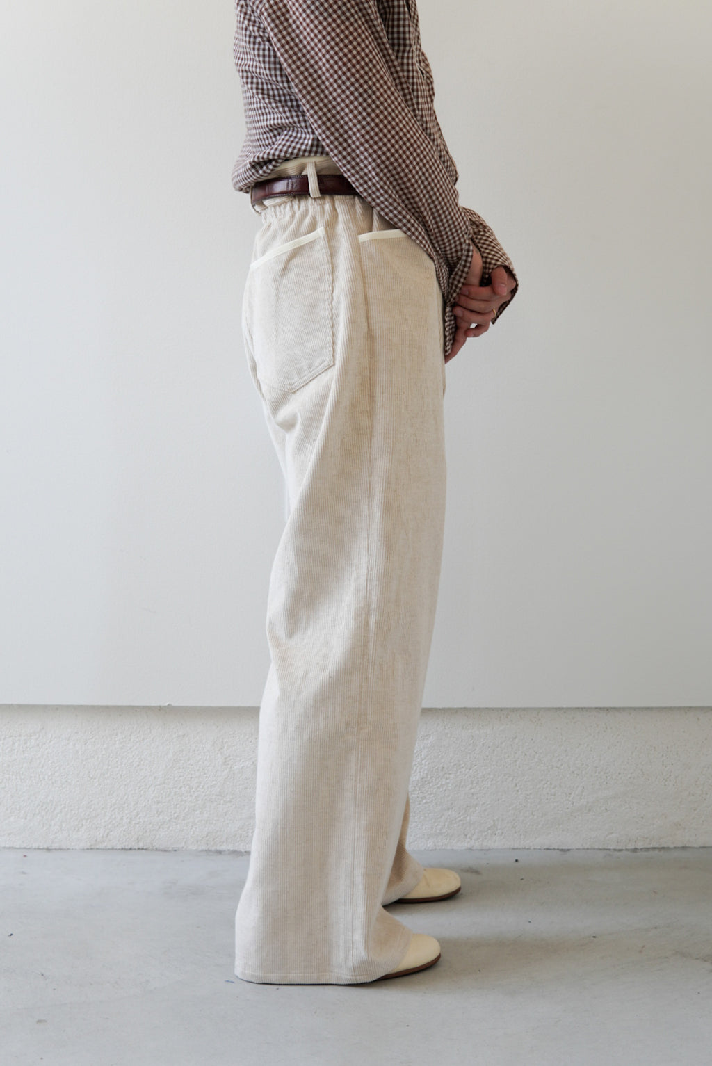 【m’s braque】GATHERED WAIST WIDE PANTS CORDUROY