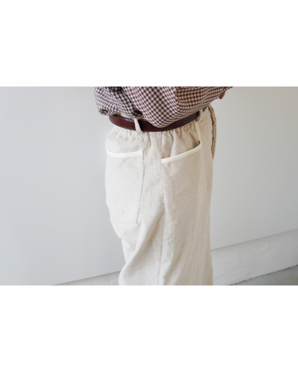 【m’s braque】GATHERED WAIST WIDE PANTS CORDUROY