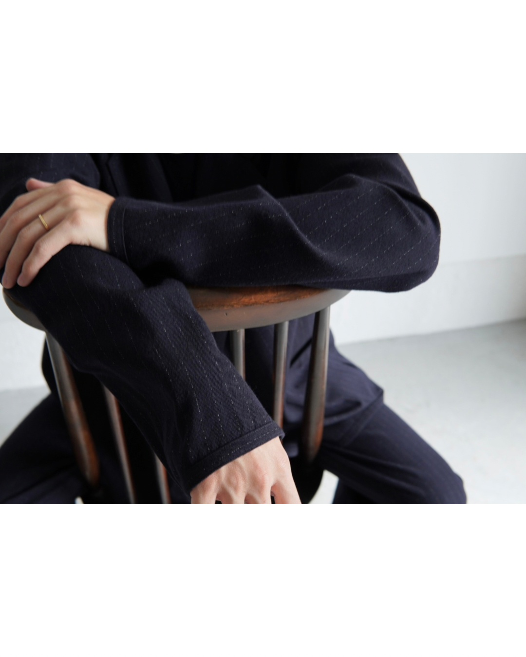 【m’s braque】SINGLE BREASTED TRIMMED JACKET