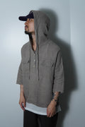 linen hooded shirts