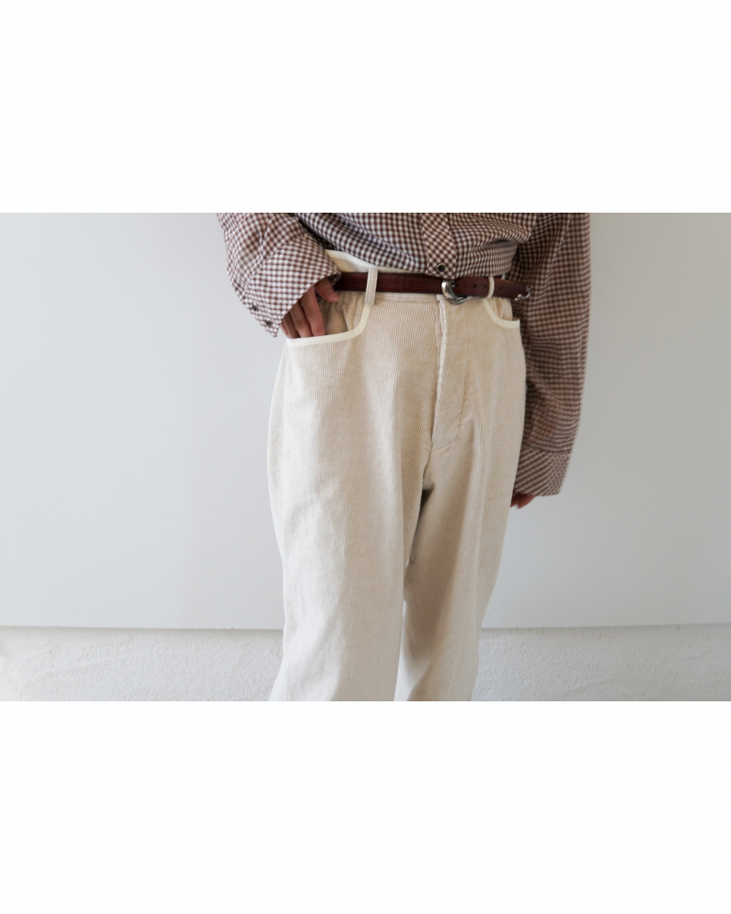 【m’s braque】GATHERED WAIST WIDE PANTS CORDUROY