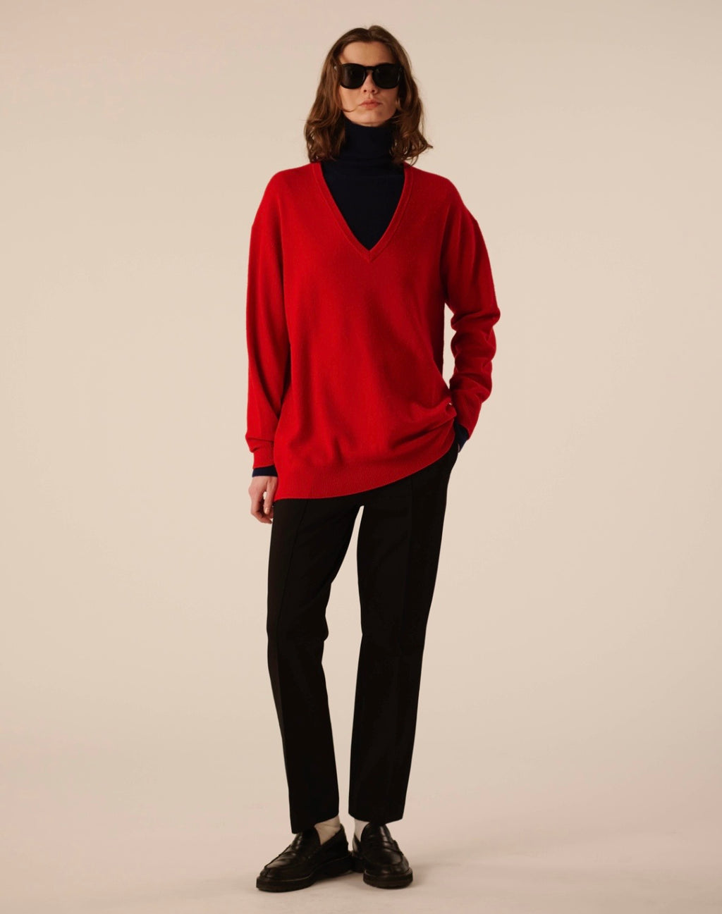【INSCRIRE】Cashmere V-Neck Sweater