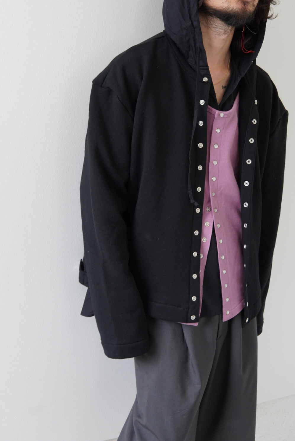 CCGA11UNI-A SNAP BUTTON CARDIGAN