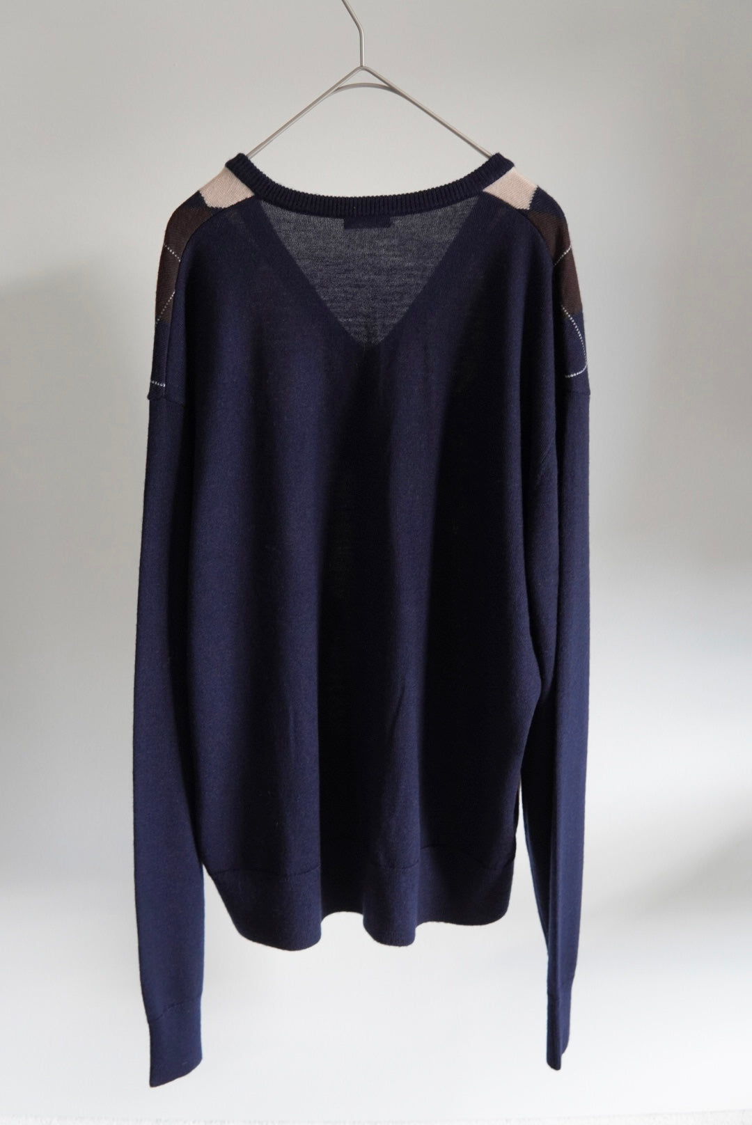 【INSCRIRE】Argyle V-Neck Sweater