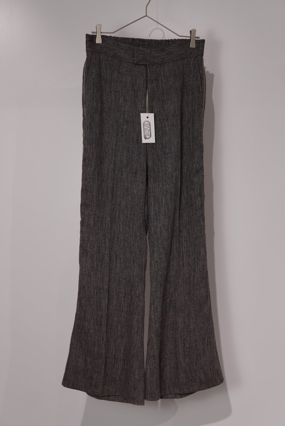 【SADE】Silk-Linen Flare Pants