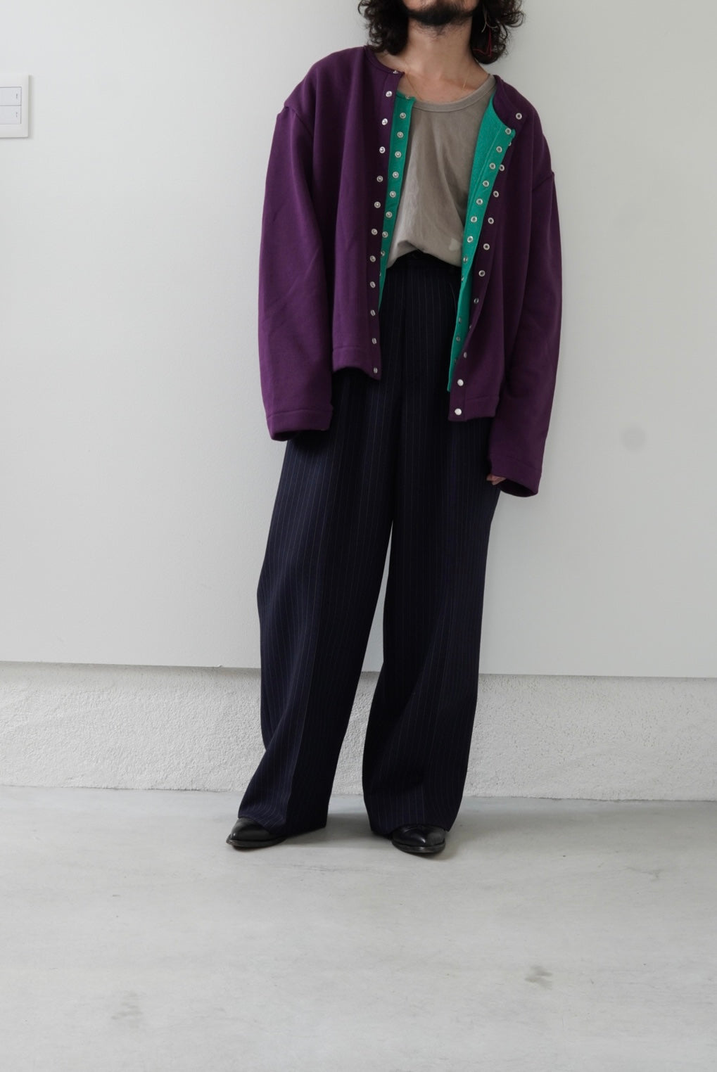 CCGA11UNI-A SNAP BUTTON CARDIGAN