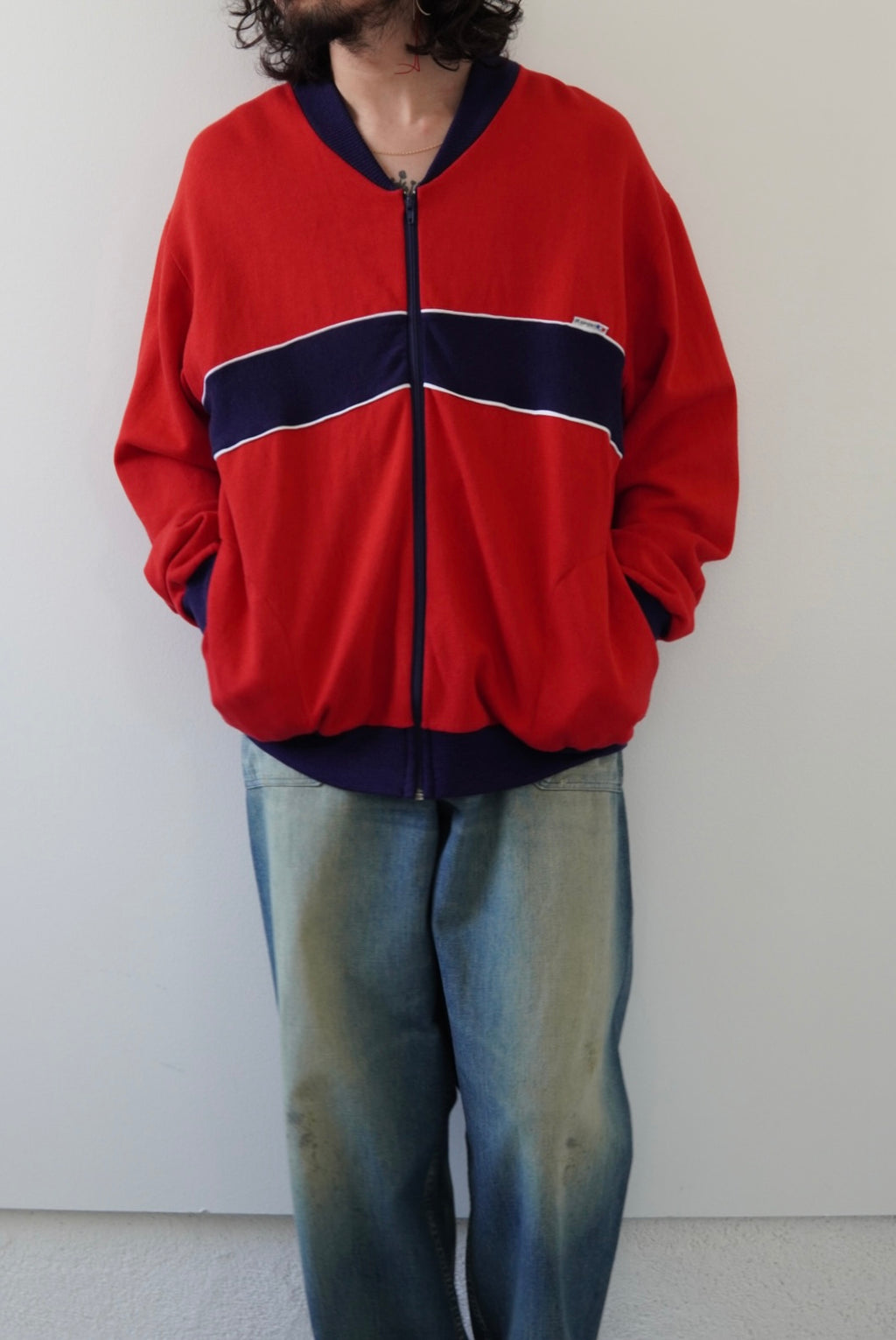 Color Block Zip-Up Sweat