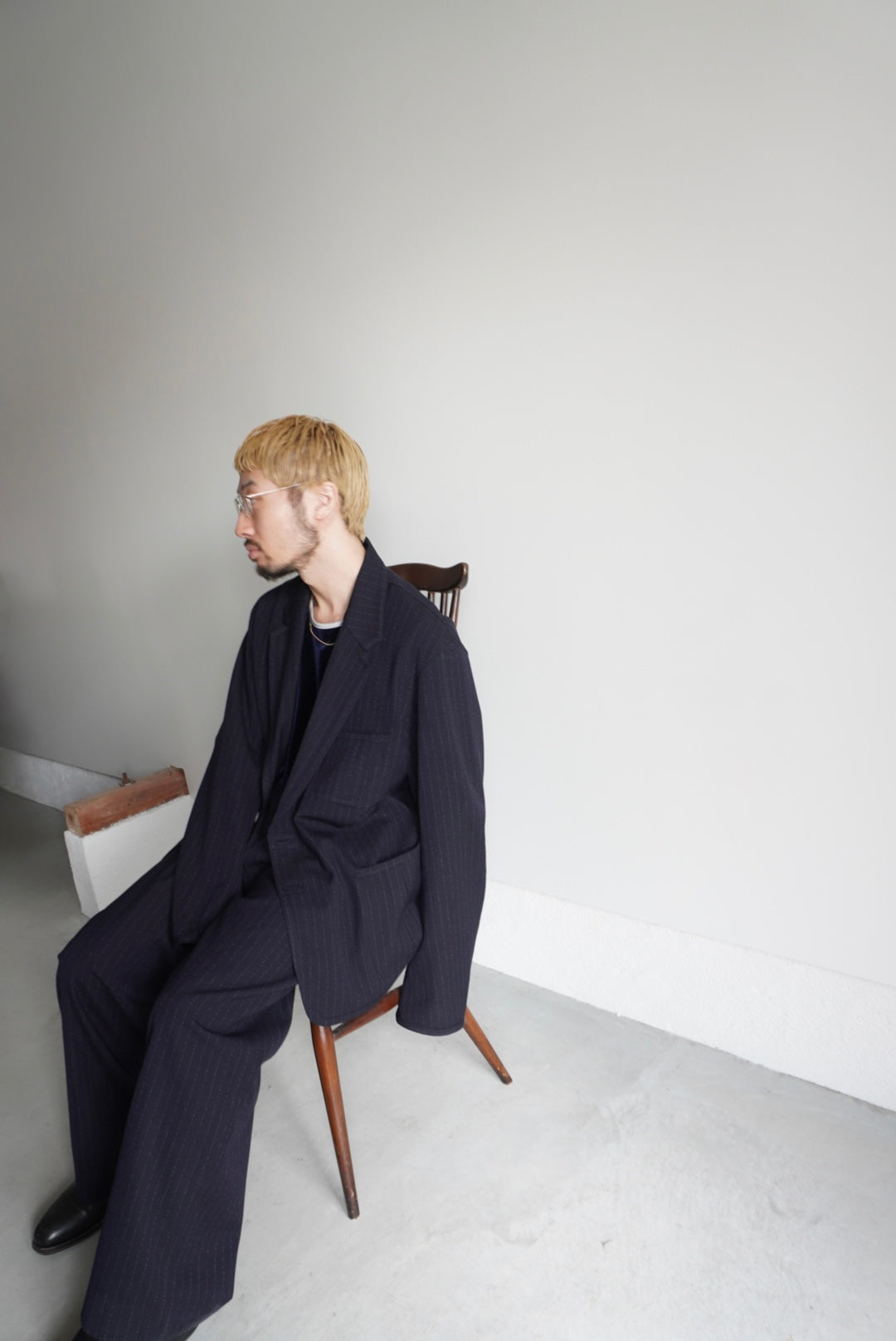【m’s braque】SINGLE BREASTED TRIMMED JACKET