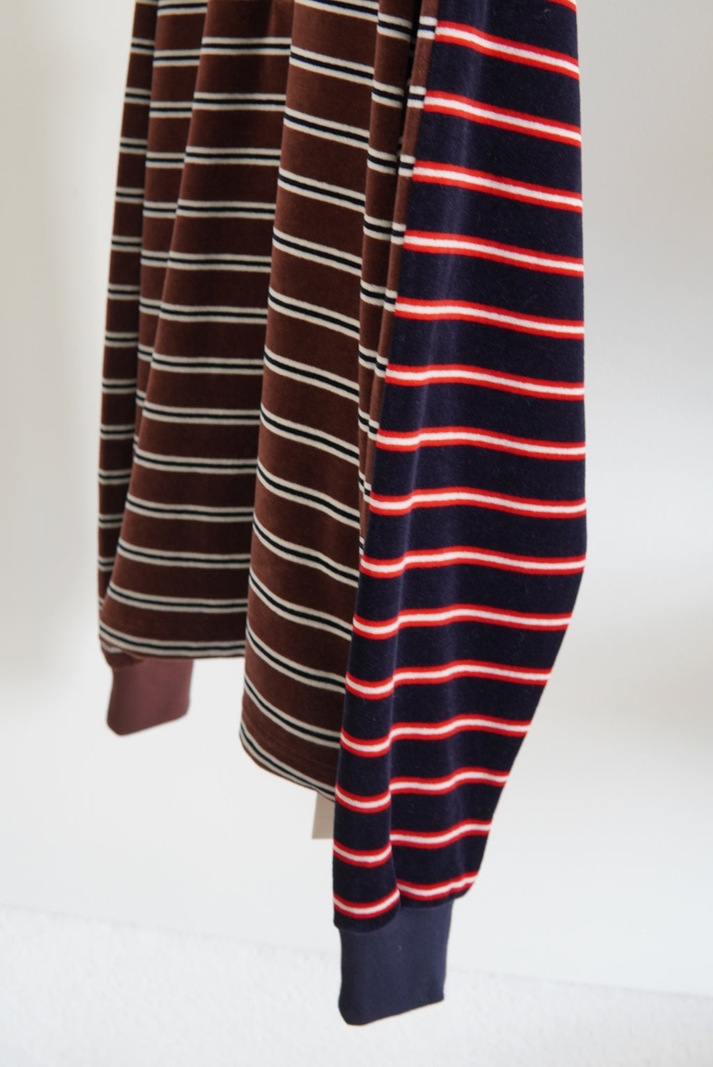 【INSCRIRE】Velvet Border 2Way Polo Shirt