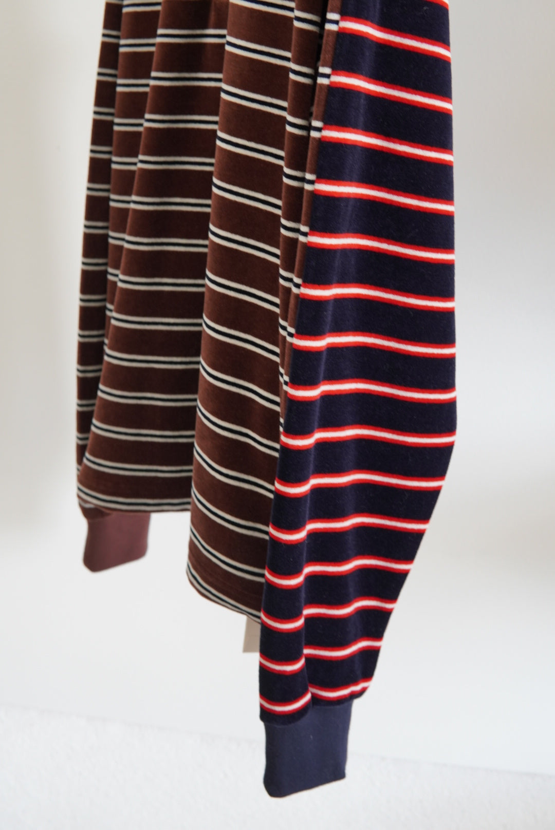 【INSCRIRE】Velvet Border 2Way Polo Shirt