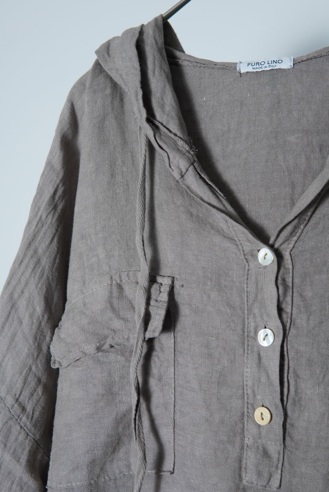 linen hooded shirts