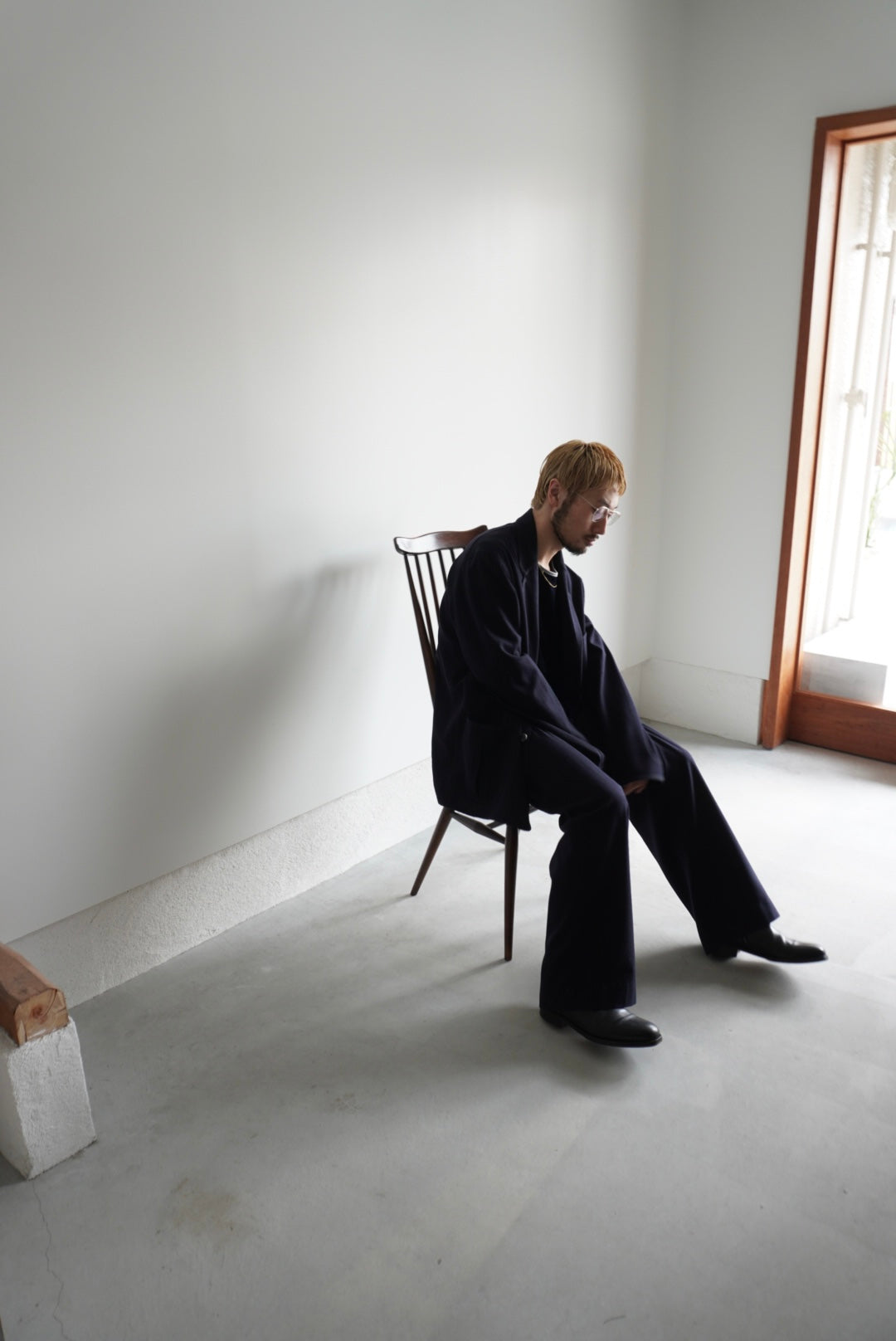 【m’s braque】SINGLE BREASTED TRIMMED JACKET