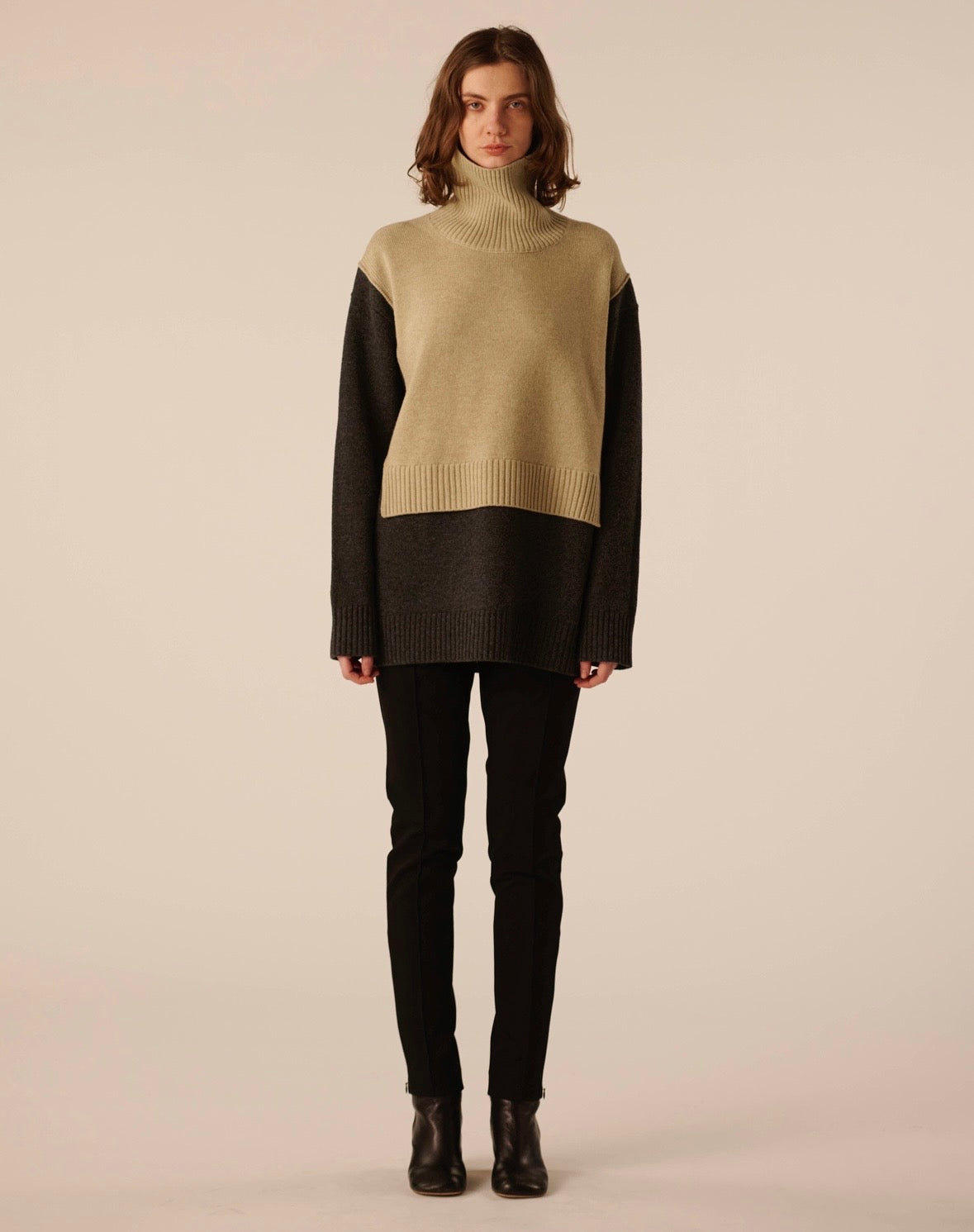 【INSCRIRE】Layered Turtle Sweater