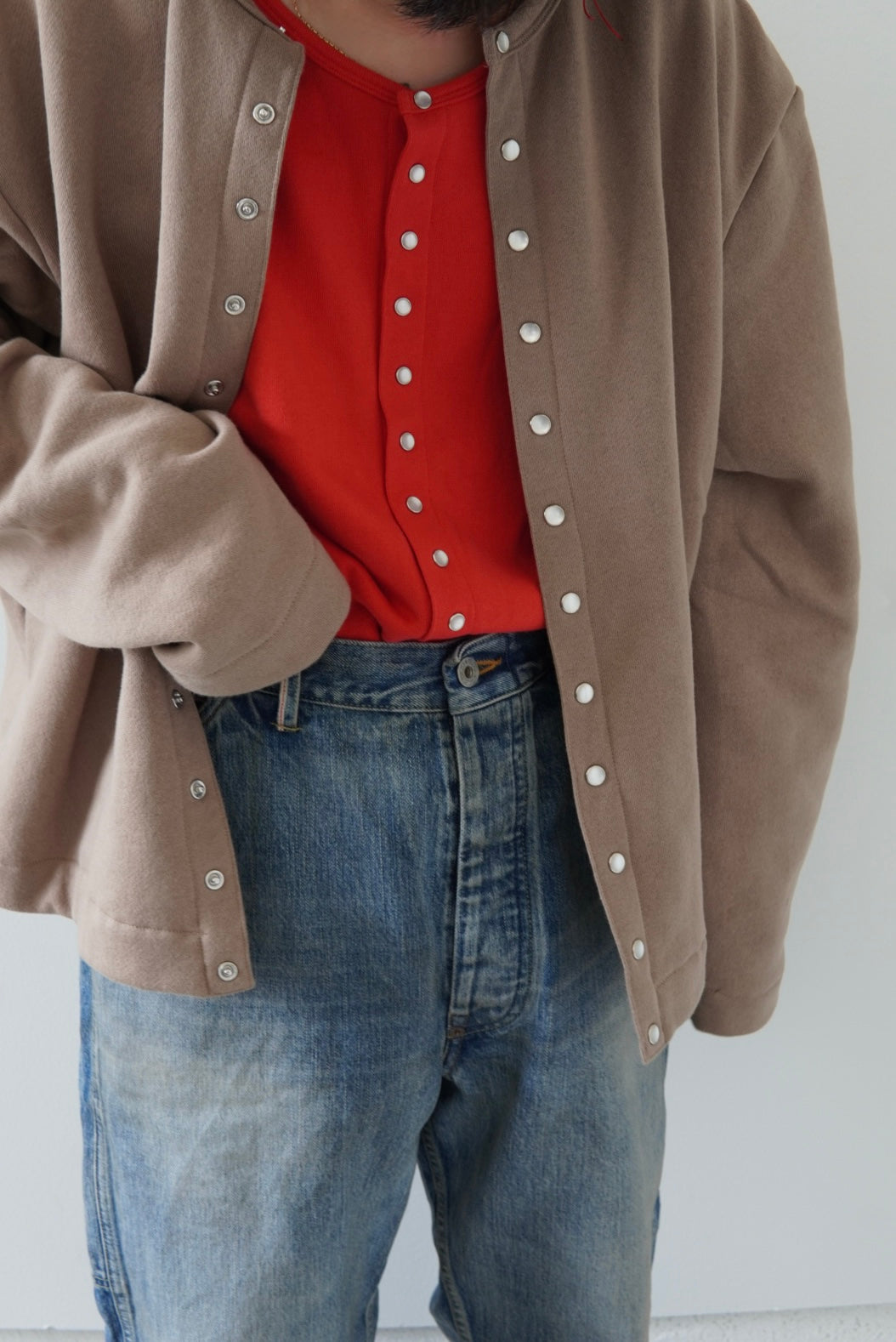 CCGA11UNI-A SNAP BUTTON CARDIGAN