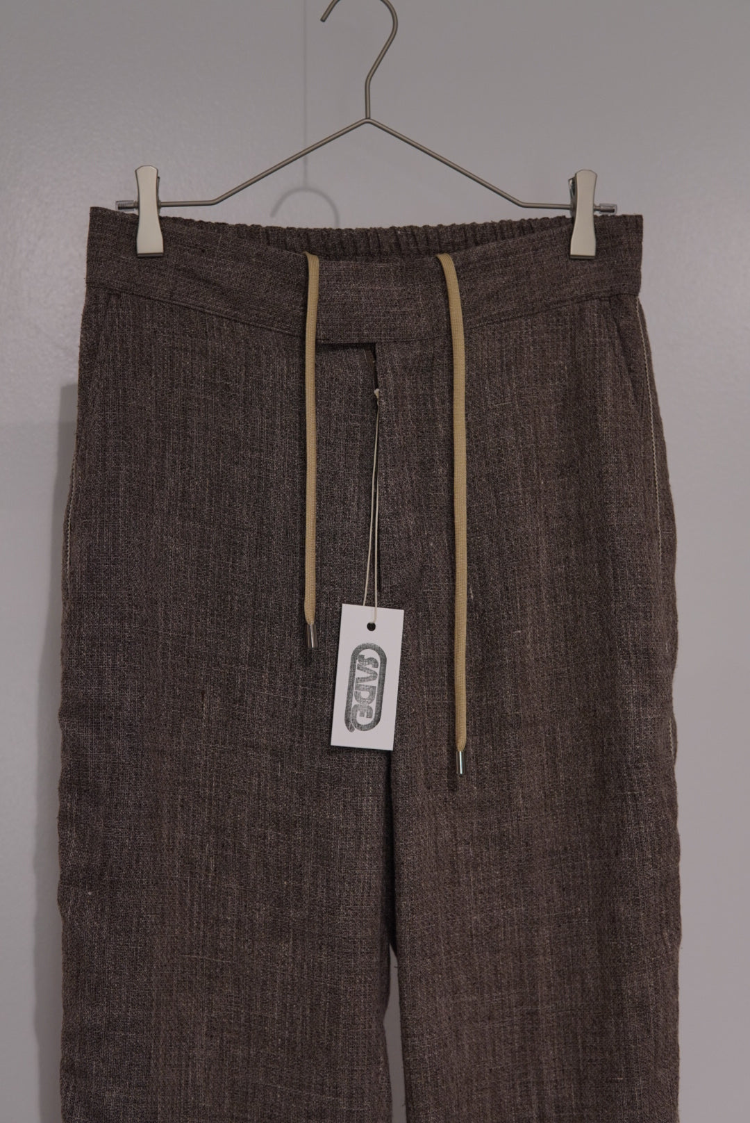 【SADE】Silk-Linen Flare Pants