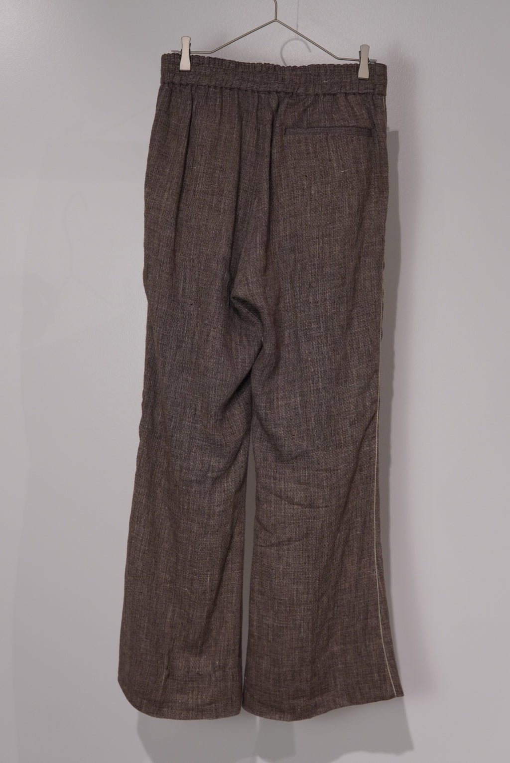 【SADE】Silk-Linen Flare Pants