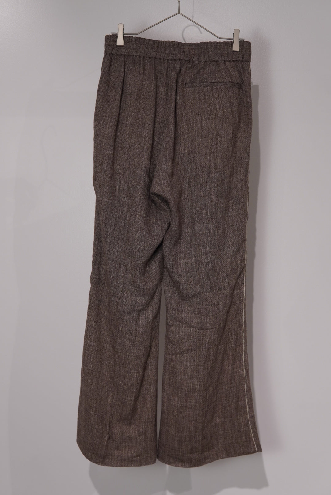 【SADE】Silk-Linen Flare Pants