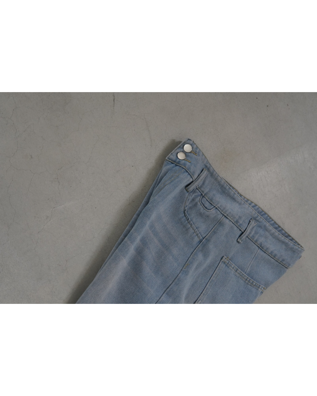 Unknown Light Wash Wide Flare Denim