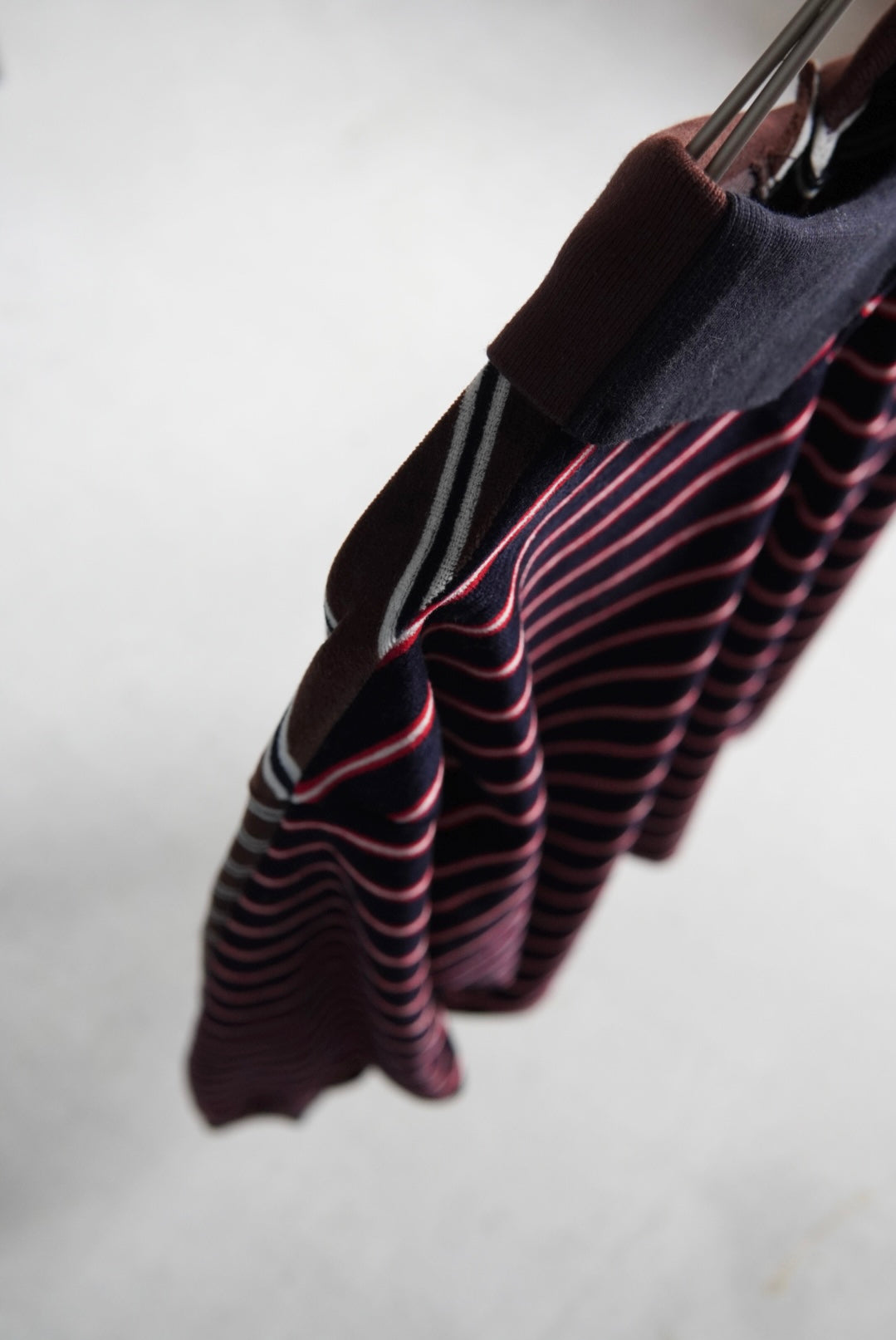 【INSCRIRE】Velvet Border 2Way Polo Shirt