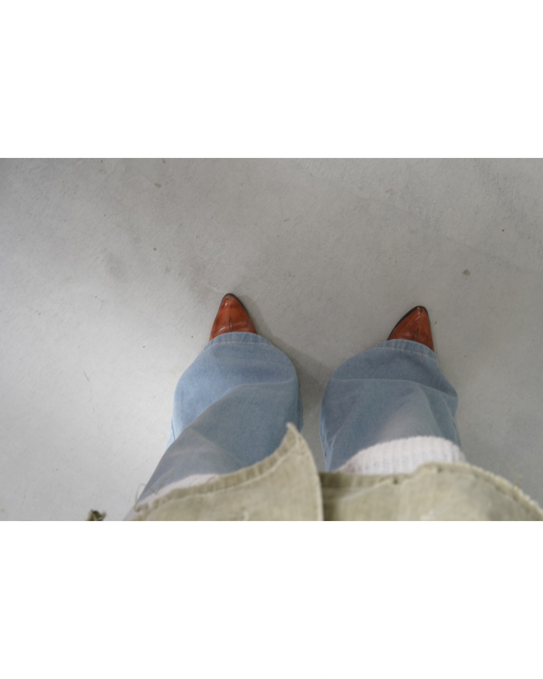 Unknown Light Wash Wide Flare Denim