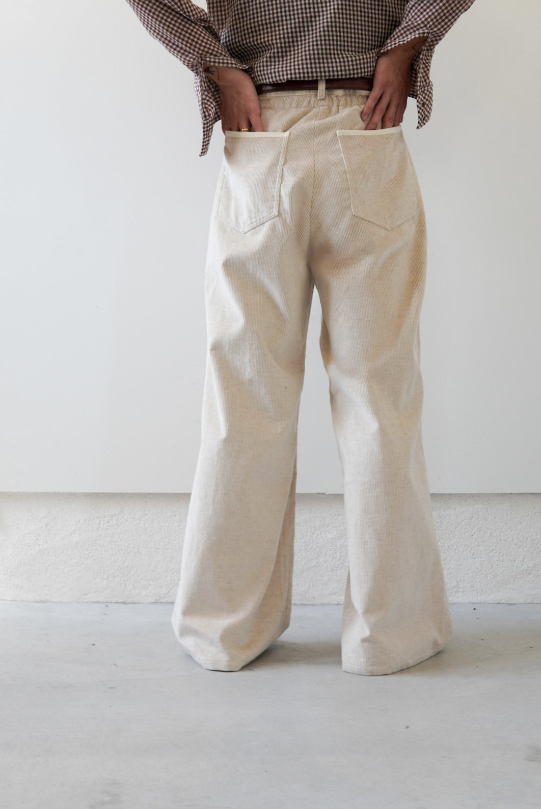 【m’s braque】GATHERED WAIST WIDE PANTS CORDUROY