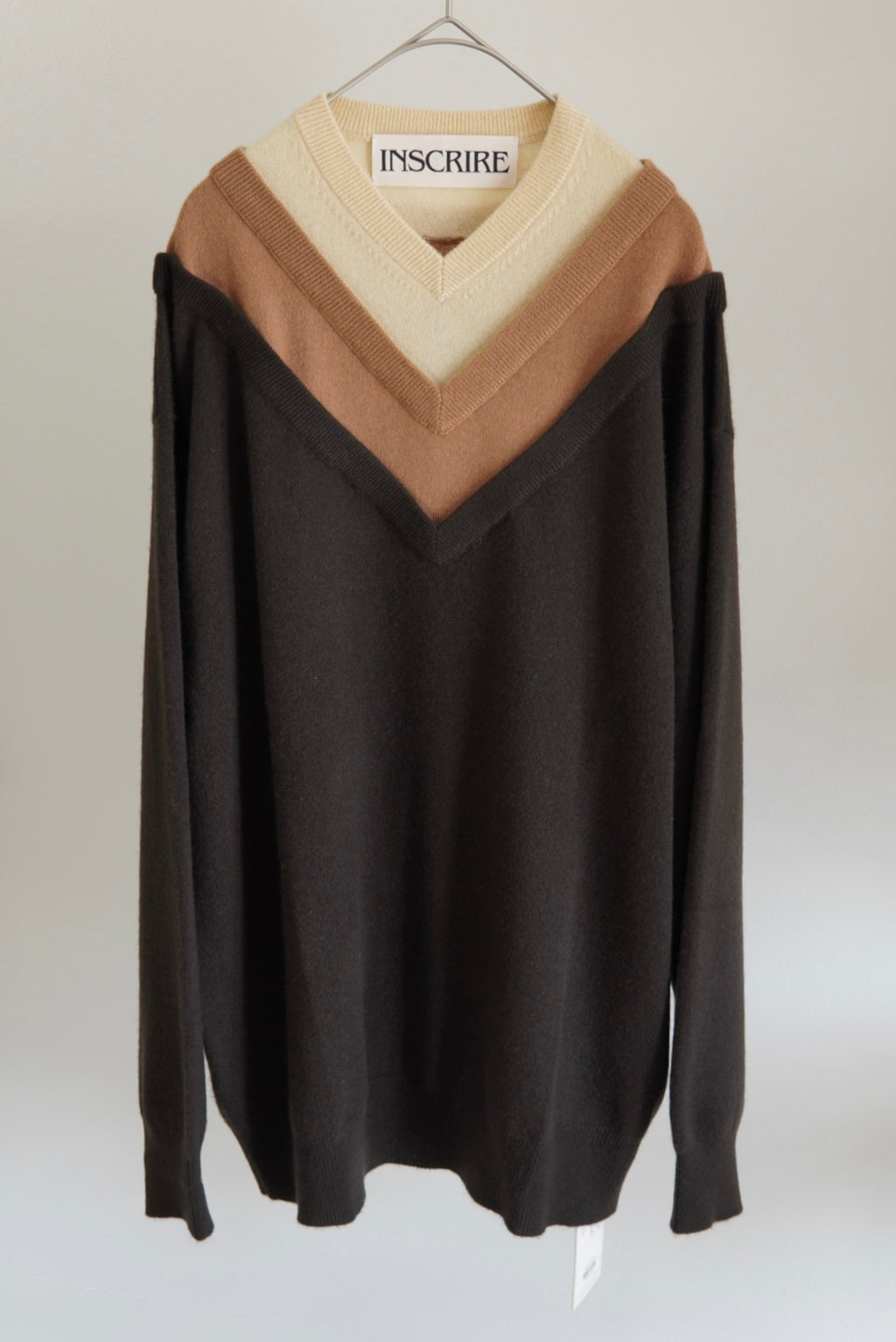 【INSCRIRE】Layered V-Neck Sweater