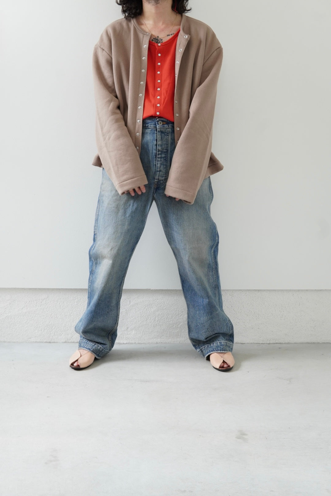 CCGA11UNI-A SNAP BUTTON CARDIGAN