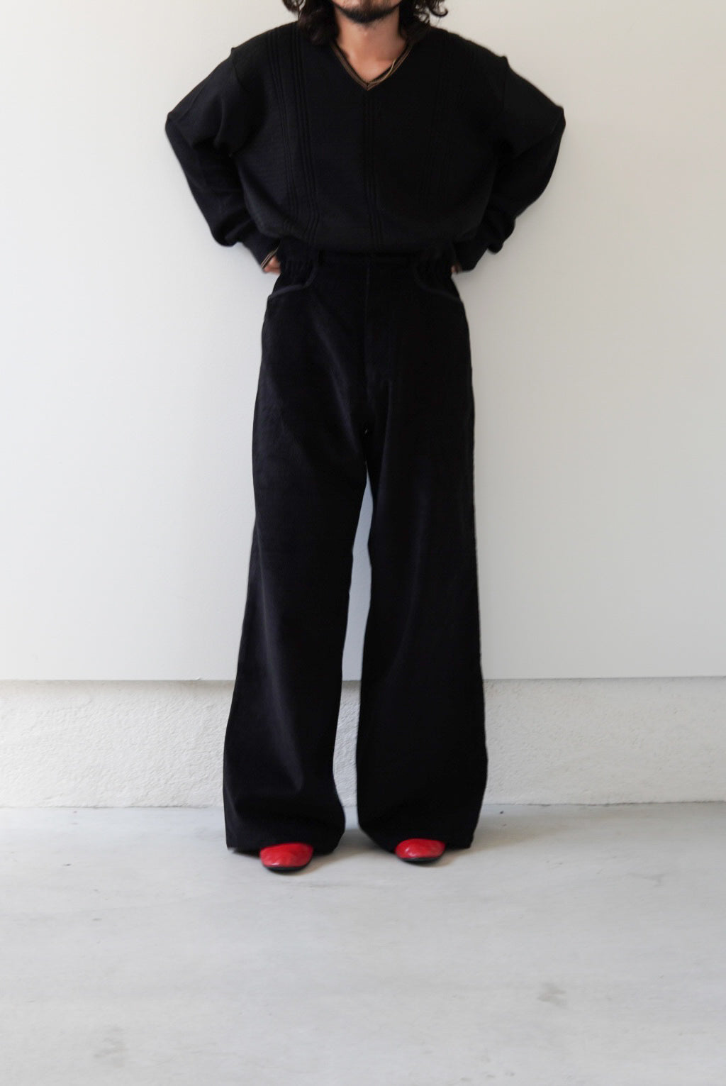 【m’s braque】GATHERED WAIST WIDE PANTS CORDUROY