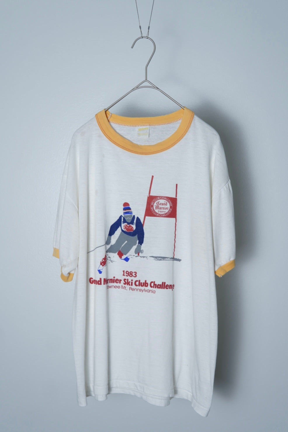 80s ski club ringer tee