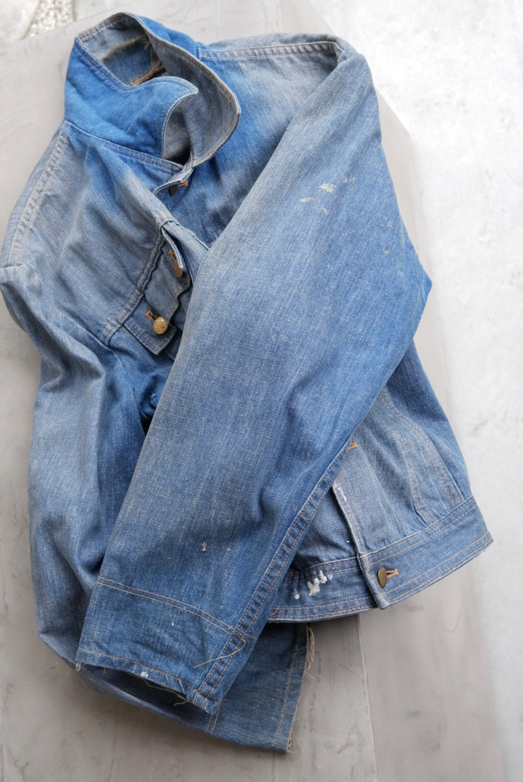 Faded Denim Short Jacket
